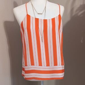Banana Republic Orange Striped Women's Top